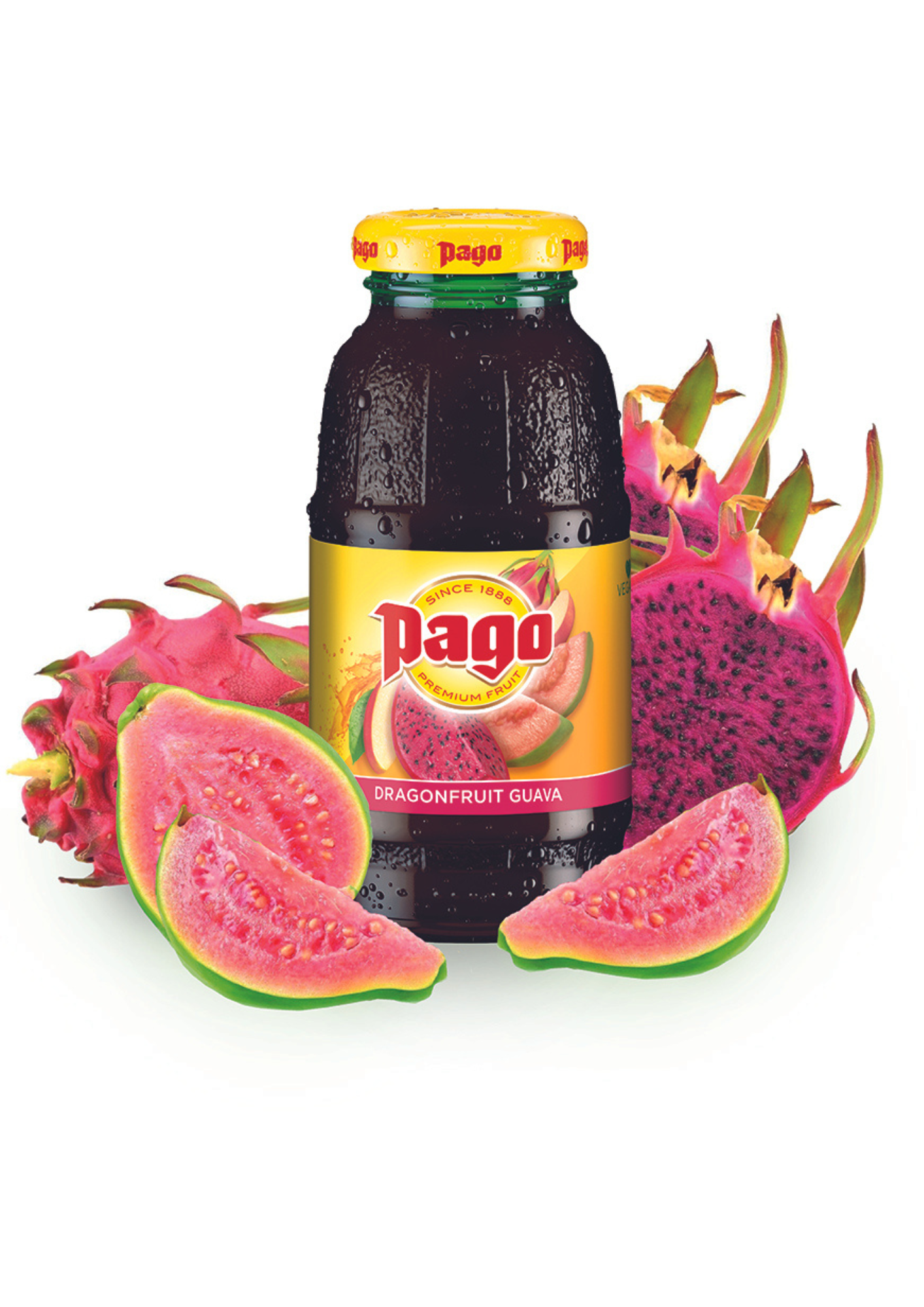 Pago Dragonfruit Guava - Vegan Friendly & Gluten Free (Single Bottle) - Pago Premium Fruit Juice Store