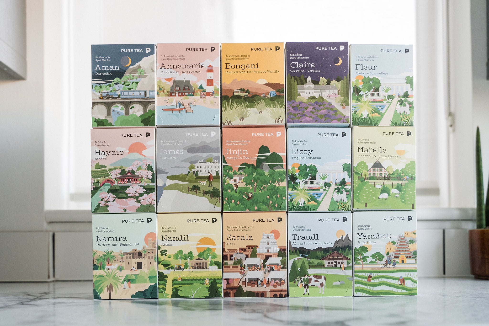 Variety of 10 Pure Tea Organic Teabags - Pago Premium Fruit Juice Store