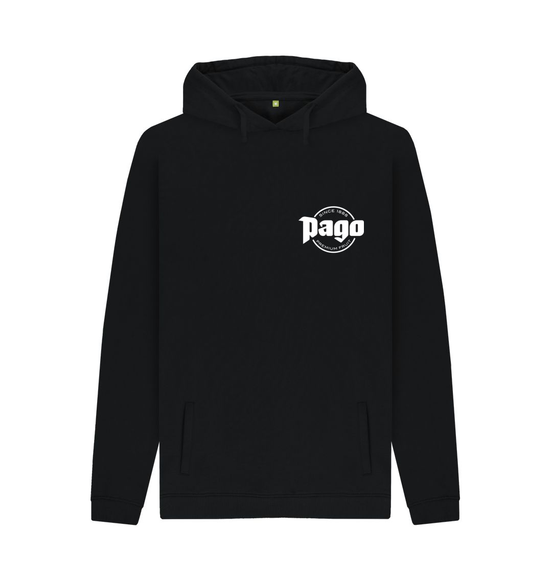 Black Black and White Mens Heritage Hoodie